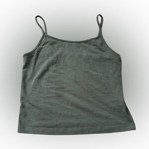 green cropped cami top!!